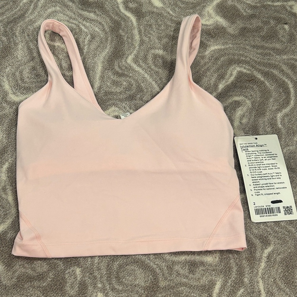 !! Lululemon Align tank color: strawberry milkshake, size: 2 !!